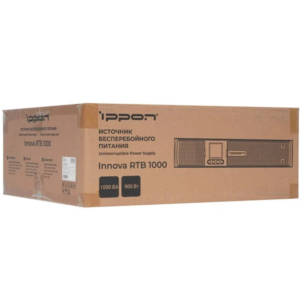 Источник бесперебойного питания IPPON Innova RTB 1000 i2028477 Двойное преобразование (On-Line), Стоечный (Rack), 1000 ВА, 900 Вт