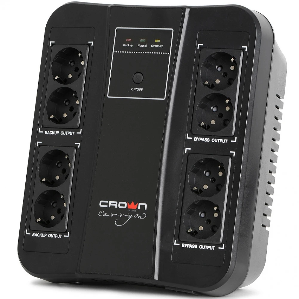 Источник бесперебойного питания CROWN micro CMUS-295 EURO SMART Линейно-интерактивные, Напольный (Tower), 1000 ВА, 600 Вт