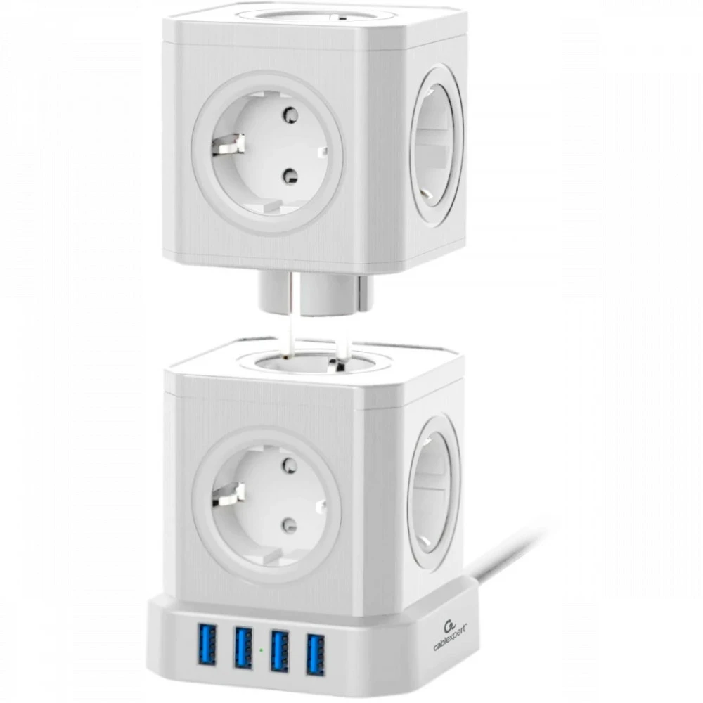 Сетевой фильтр Cablexpert TWR-9-U4-W-2