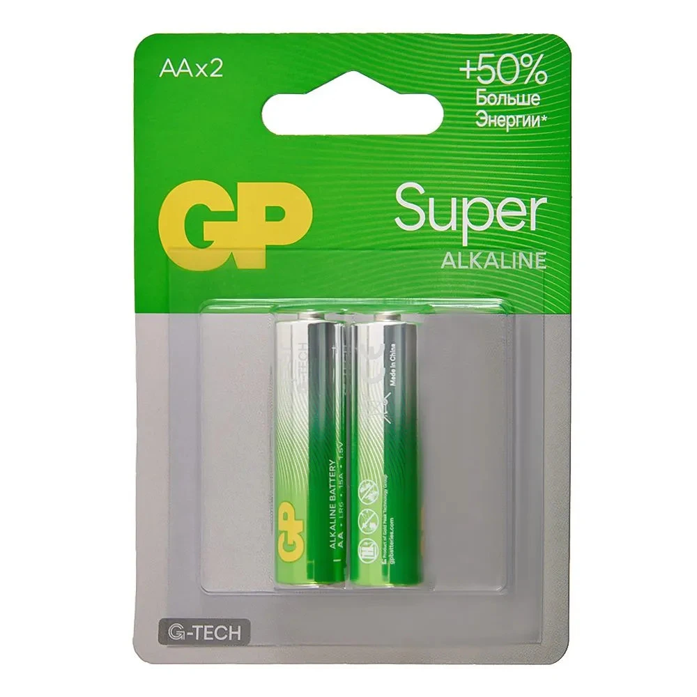 Батарейка GP SUPER ALKALINE АA GP 15AA21-2CRSBC2 20/160