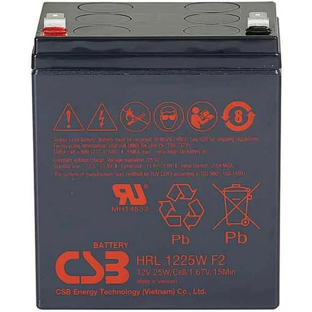 Сменные аккумуляторы АКБ для ИБП CSB HRL1225W F2 FR 12 В