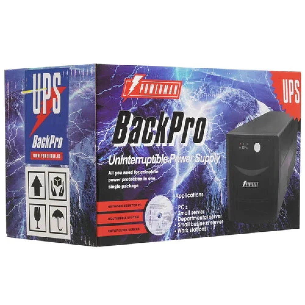 Источник бесперебойного питания Powerman Back Pro 1050 6152120 Линейно-интерактивные, Напольный (Tower), 1050 ВА, 600 Вт