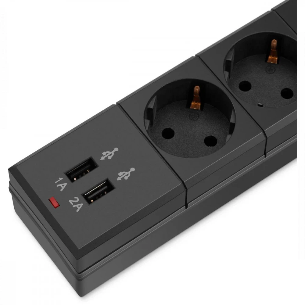 Сетевой фильтр Buro BU-SP1.8_USB_2A-B