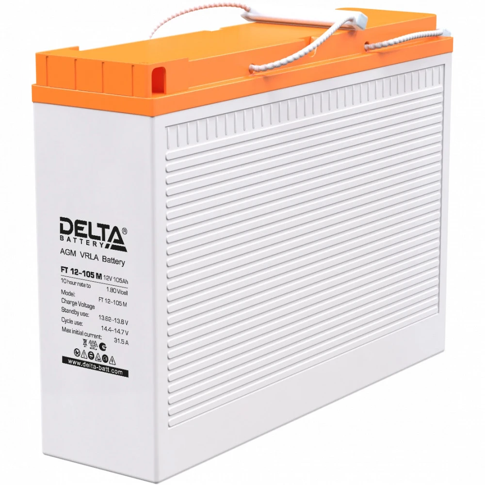 Сменные аккумуляторы АКБ для ИБП Delta Battery FT 12-105 M 12 В