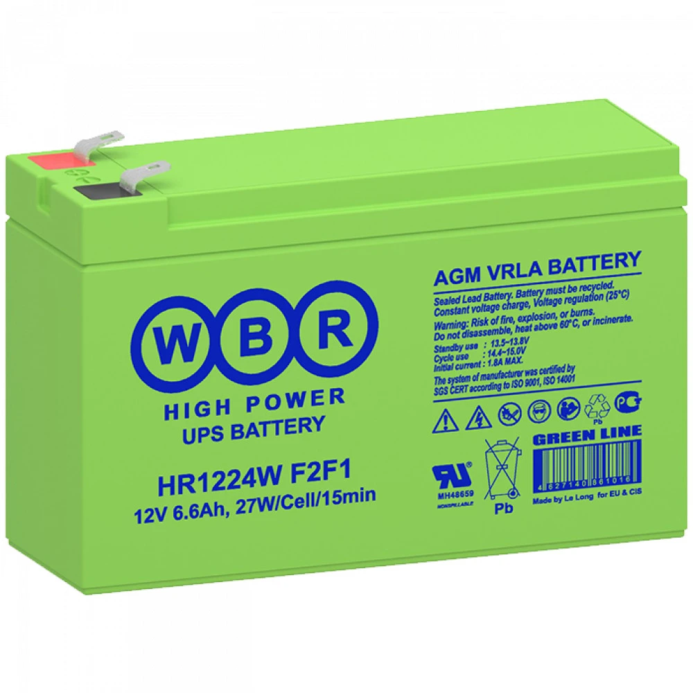 Сменные аккумуляторы АКБ для ИБП WBR HR1224W F2F1 12 В