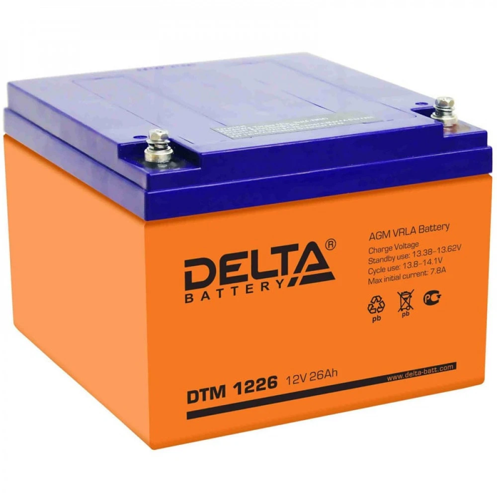 Сменные аккумуляторы АКБ для ИБП Delta Battery DTM 1226 DELTA DTM 1226 12 В