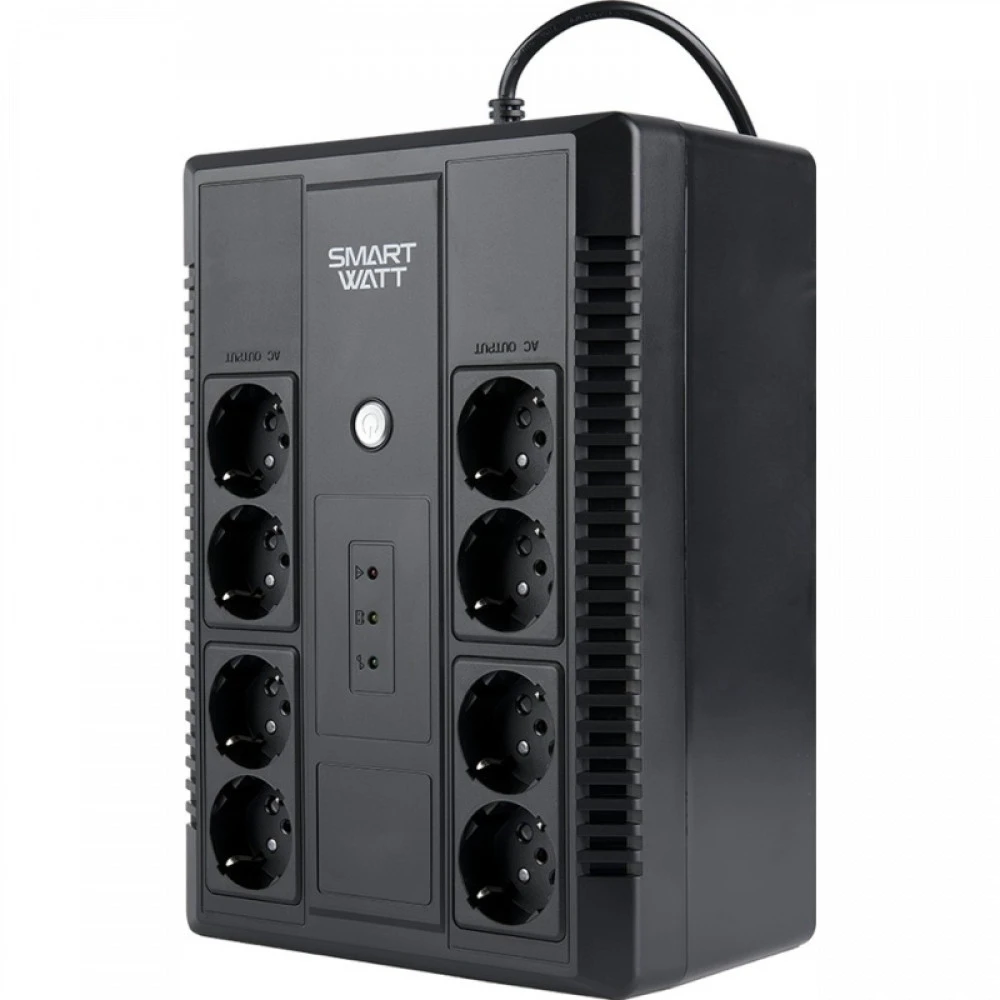 Источник бесперебойного питания SMARTWATT AFE PRO 808 UPS SAFE PRO 808 Линейно-интерактивные, Напольный (Tower), 800 ВА, 480 Вт
