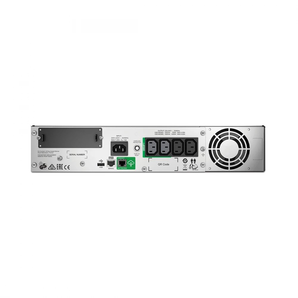 Источник бесперебойного питания APC SMT1000RMI2UC Линейно-интерактивные, Стоечный (Rack), 1000 ВА, 700 Вт