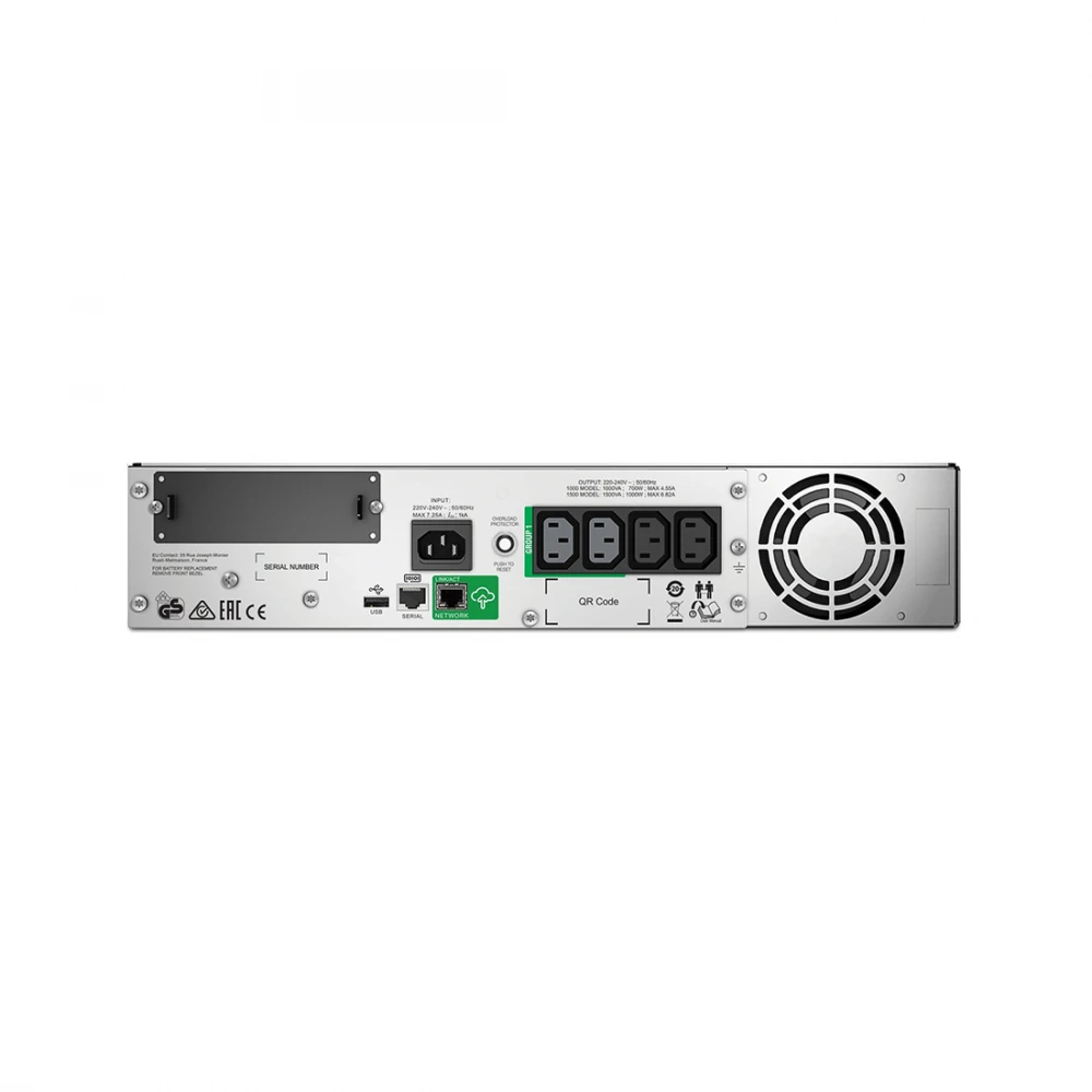 Источник бесперебойного питания APC SMT1500RMI2UC Линейно-интерактивные, Стоечный (Rack), 1500 ВА, 1000 Вт
