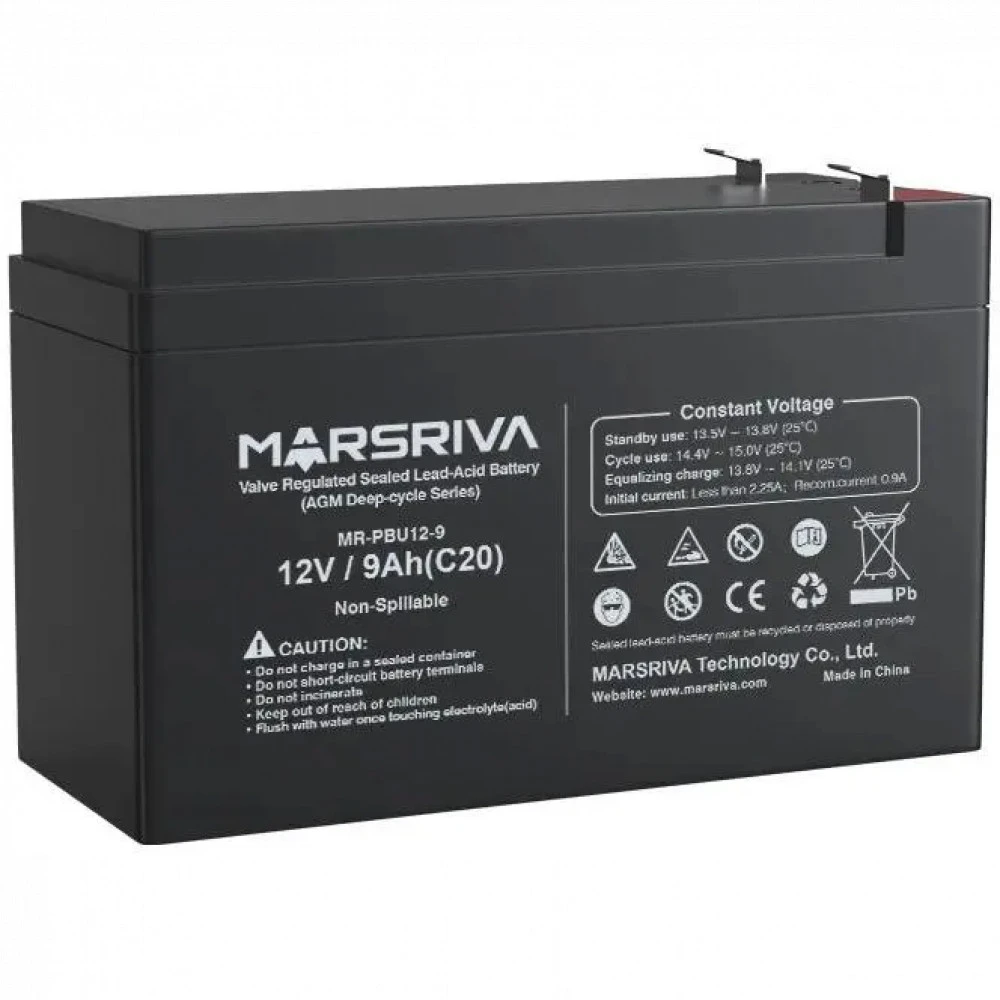 Сменные аккумуляторы АКБ для ИБП MARSRIVA MR-PBU12-9 MRV MR-PBU12-9 12 В