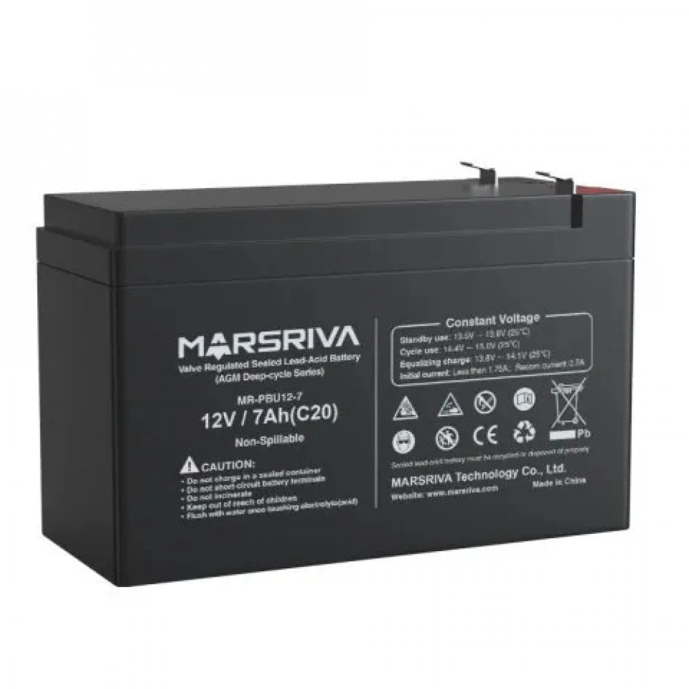 Сменные аккумуляторы АКБ для ИБП MARSRIVA MR-PBD12-7 MRV MR-PBD12-7 12 В
