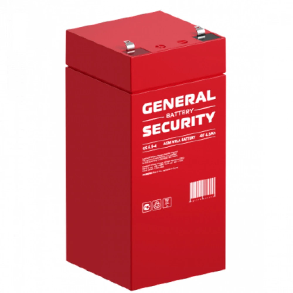 Сменные аккумуляторы АКБ для ИБП General Security Аккумулятор GS4.5-4 GENERAL SECURITY 4 В