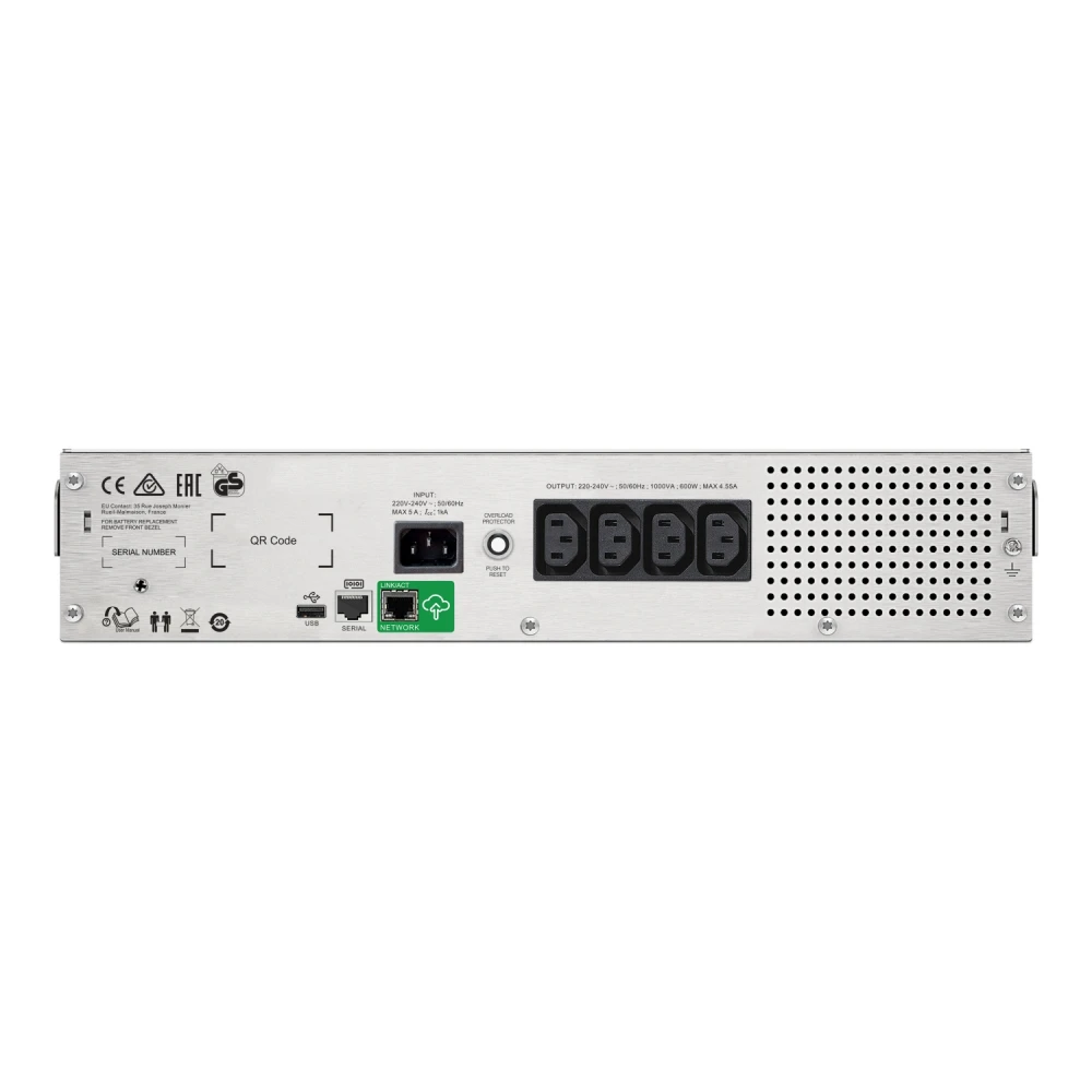Источник бесперебойного питания APC SMC1000I-2UC Линейно-интерактивные, Стоечный (Rack), 1000 ВА, 600 Вт