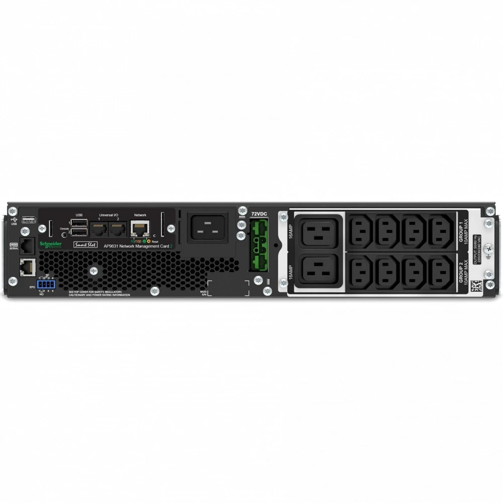 Источник бесперебойного питания APC SMART-UPS SRT 2200 (2200ВА/1980Вт) SRT2200RMXLI-NC Двойное преобразование (On-Line), Стоечный (Rack), 2200 ВА, 1980 Вт