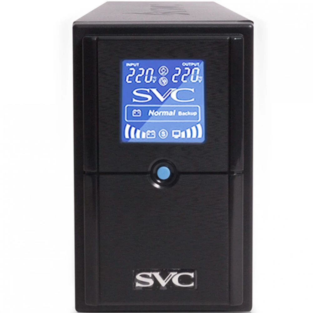 Источник бесперебойного питания SVC V-500-L-LCD Линейно-интерактивные, Напольный (Tower), 500 ВА, 300 Вт