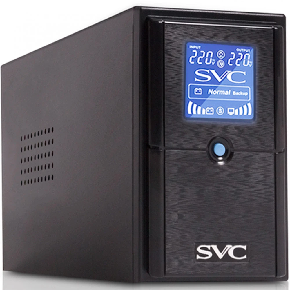 Источник бесперебойного питания SVC V-500-L-LCD Линейно-интерактивные, Напольный (Tower), 500 ВА, 300 Вт