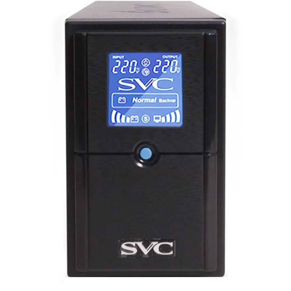 Источник бесперебойного питания SVC V-600-L-LCD Линейно-интерактивные, Напольный (Tower), 600 ВА, 360 Вт