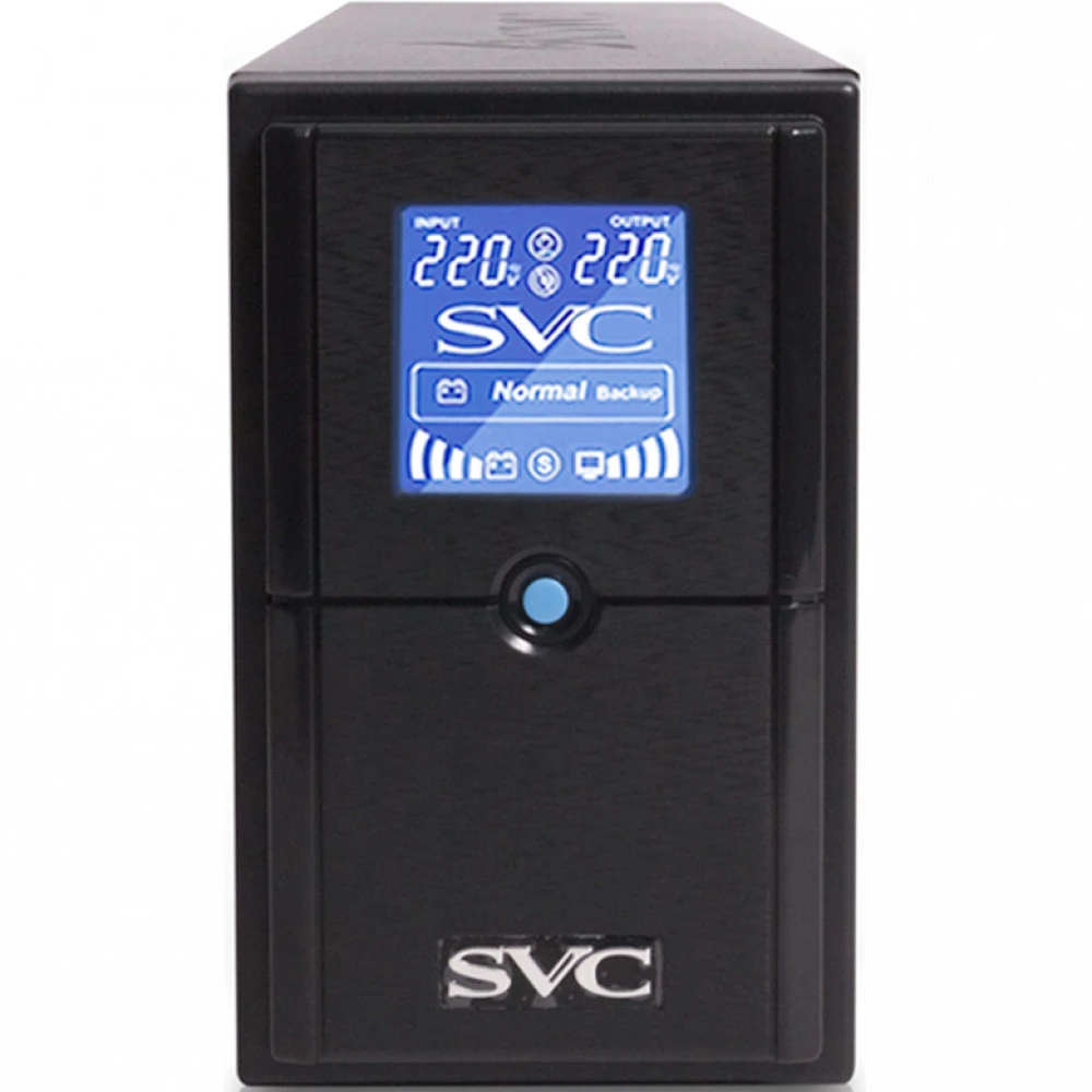 Источник бесперебойного питания SVC V-650-L-LCD Линейно-интерактивные, Напольный (Tower), 650 ВА, 390 Вт