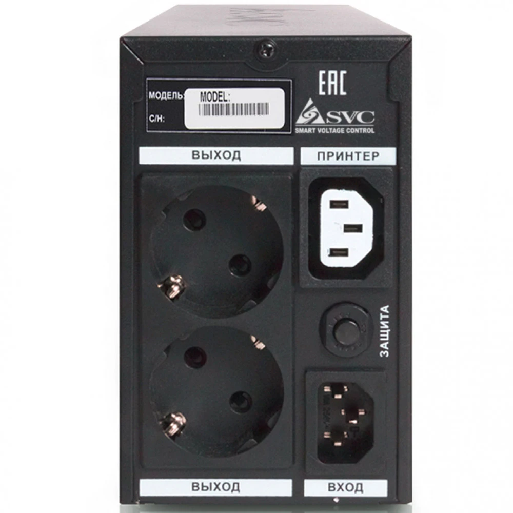 Источник бесперебойного питания SVC V-800-L-LCD Линейно-интерактивные, Напольный (Tower), 800 ВА, 480 Вт