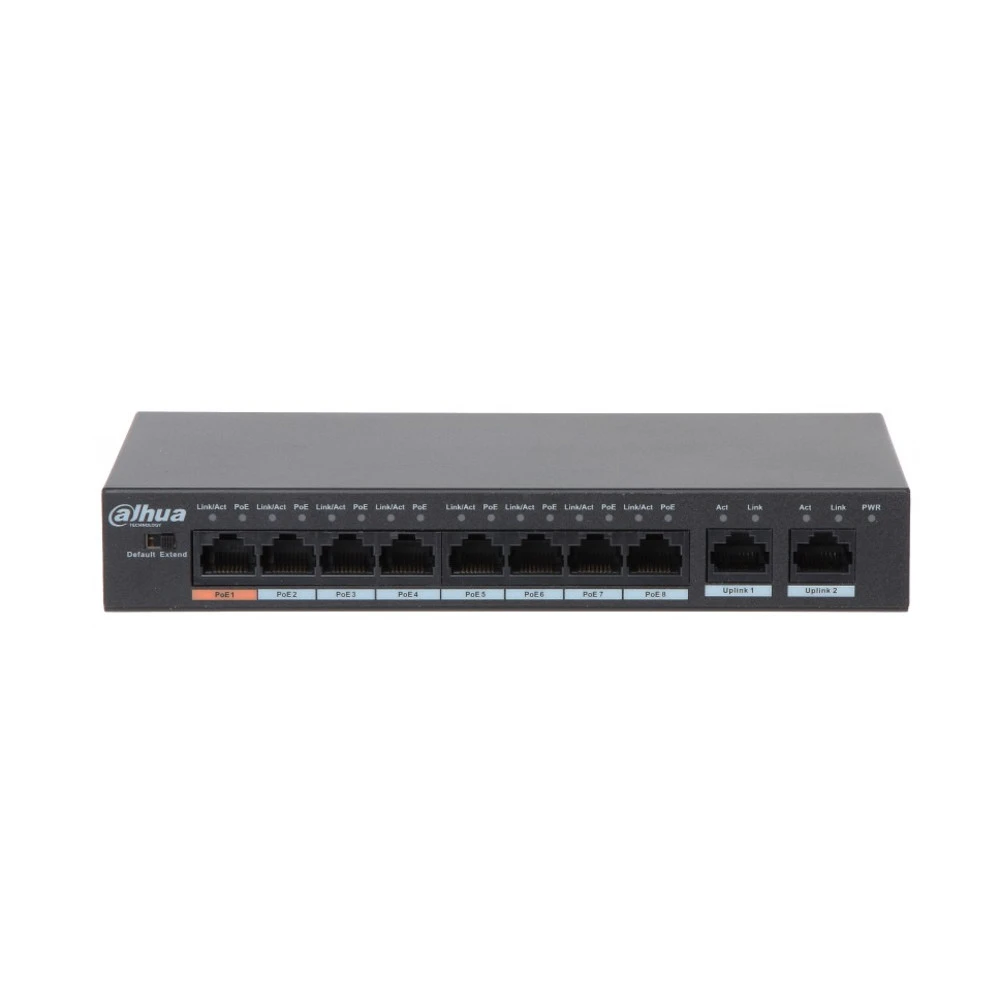 Коммутатор Dahua DH-PFS3010-8ET-96 100 Base-TX (100 мбит/с)