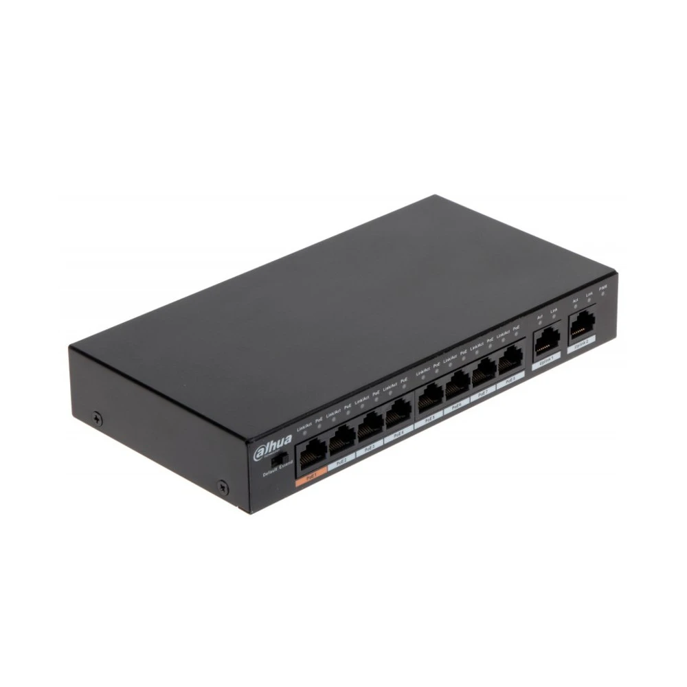 Коммутатор Dahua DH-PFS3010-8ET-96 100 Base-TX (100 мбит/с)