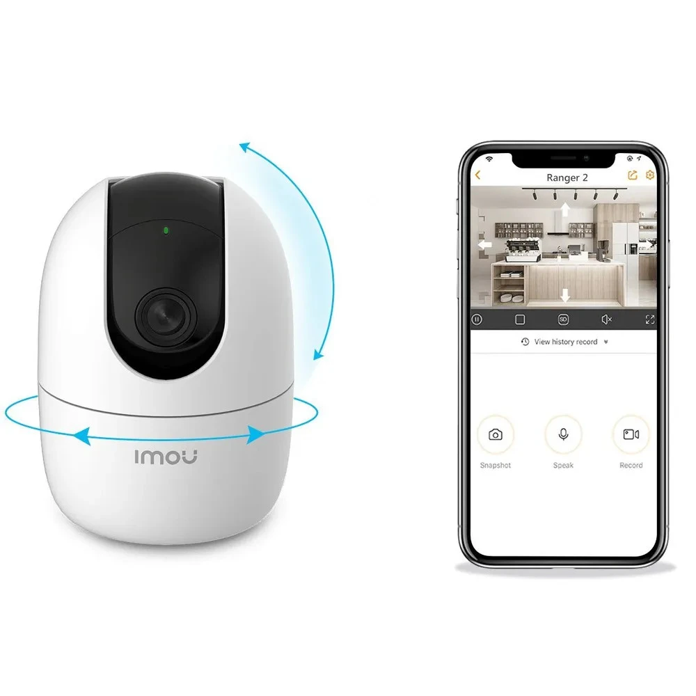 IP видеокамера IMOU Ranger 2 Настольная, Внутренней установки, WiFi + Ethernet, 2.8 мм, 1/2.7", 2 Мп ~ 1920×1080 Full HD