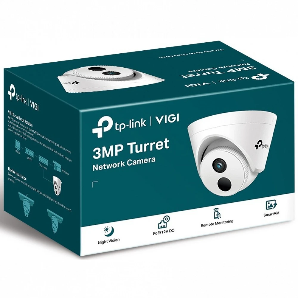 IP видеокамера TP-Link VIGI C400HP-4 VIGI C400HP-4(UN) Купольная, Внутренней установки, Проводная, 4 мм, 1/2.8", 3 Мп ~ 2304x1296