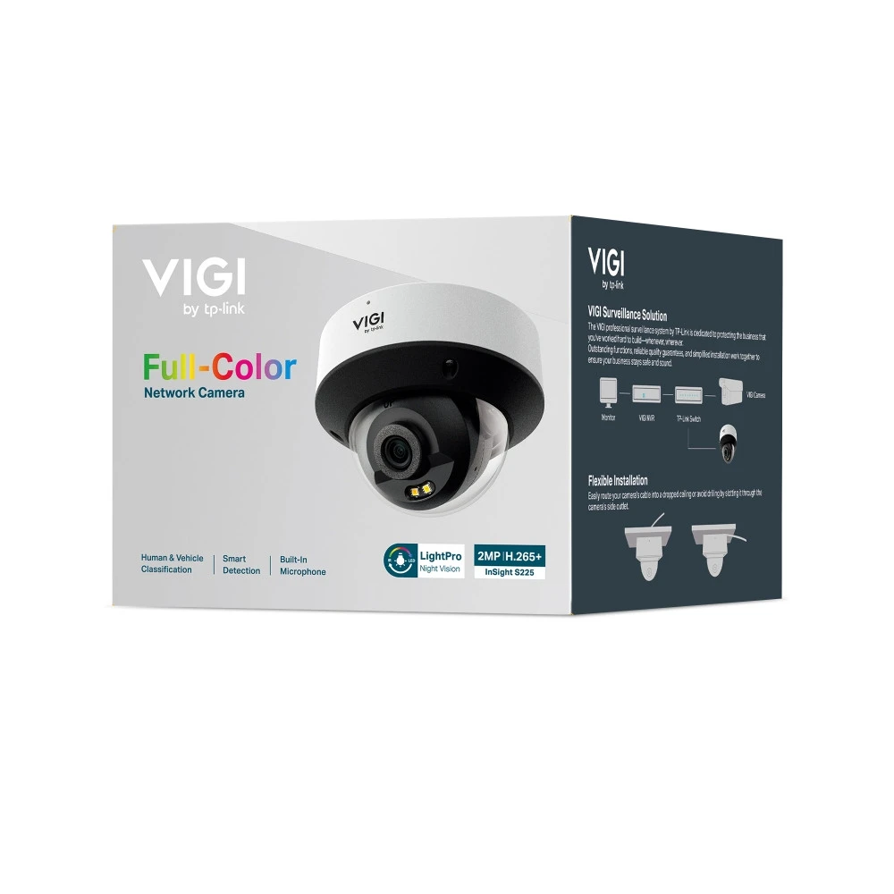 IP видеокамера TP-Link Vigi InSight S225 InSight S225(2.8mm)(UN) Купольная, Внутренней установки, Проводная, 2.8 мм, 1/3", 2 Мп ~ 1920×1080 Full HD