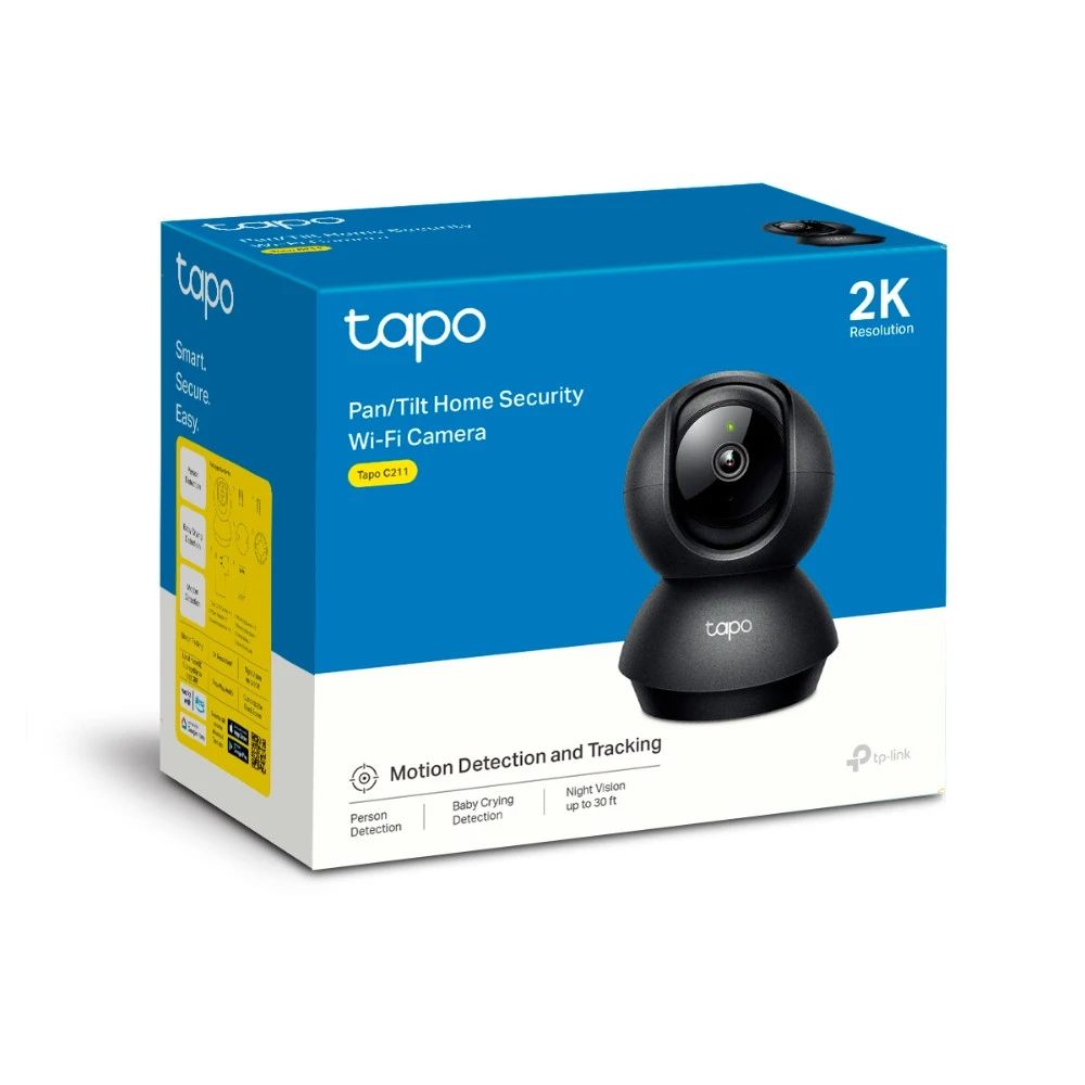 IP видеокамера TP-Link Tapo C211 PTZ-поворотная, Внутренней установки, WiFi, 4 мм, 1/2.8", 3 Мп ~ 2304x1296
