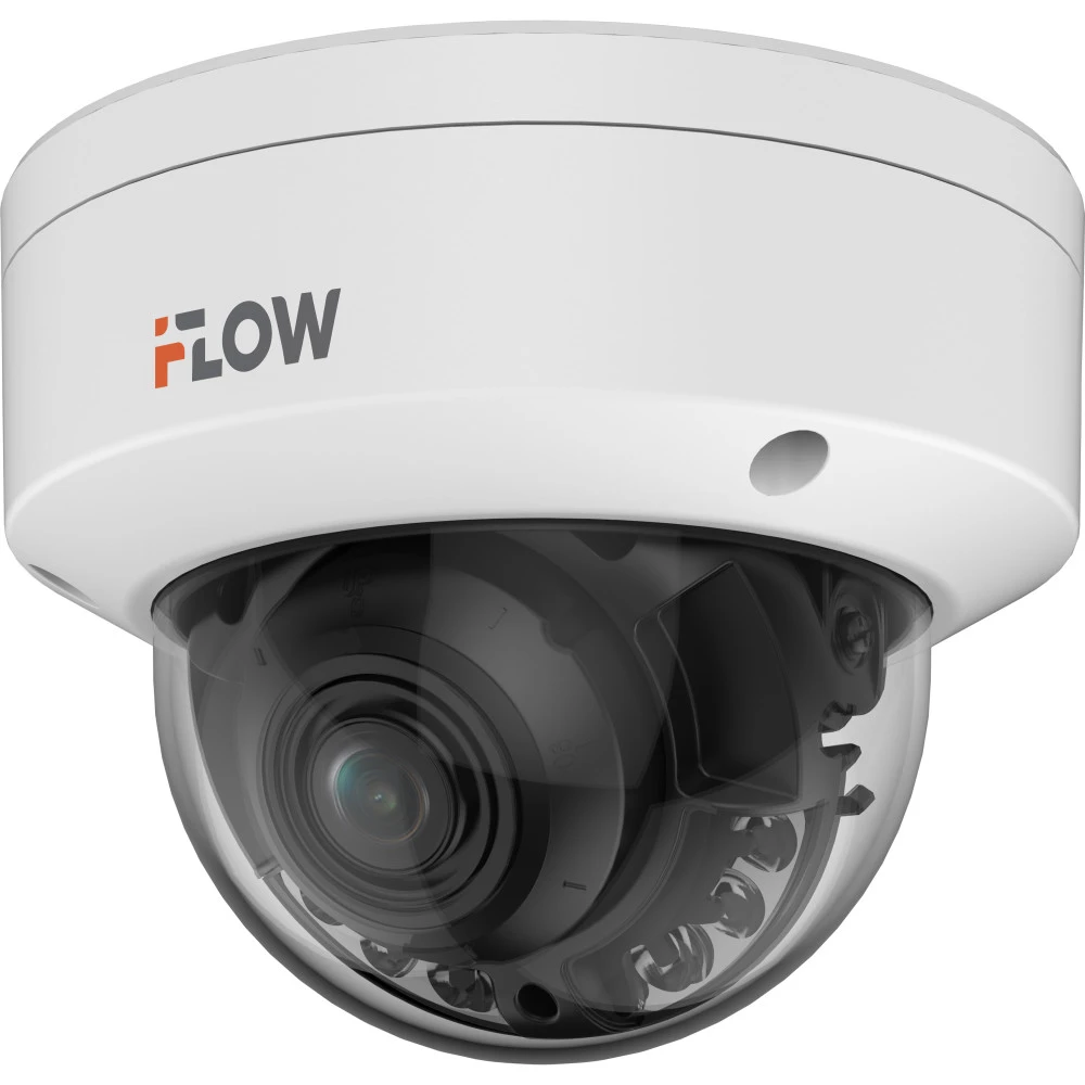 IP видеокамера iFlow F-IC-2486CMS 311329564 Купольная, Уличная, Проводная, 2.8 мм, 1/1.8ʺ, 8 Мп ~ 3840×2160 4K UHD или Ultra HD