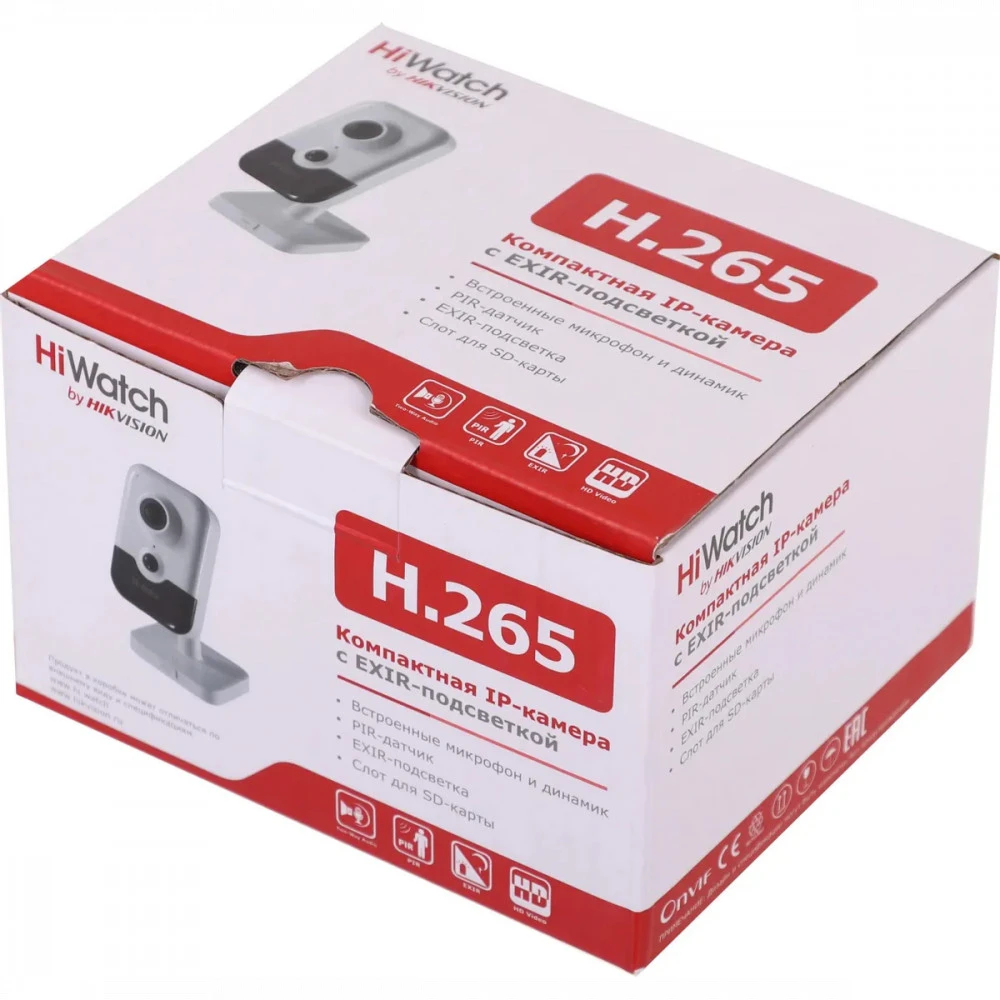 IP видеокамера HiWatch DS-I214 (C) DS-I214 (C) (2.8 MM) Кубическая, Внутренней установки, Проводная, 2.8 мм, 1/2.7", 2 Мп ~ 1920×1080 Full HD
