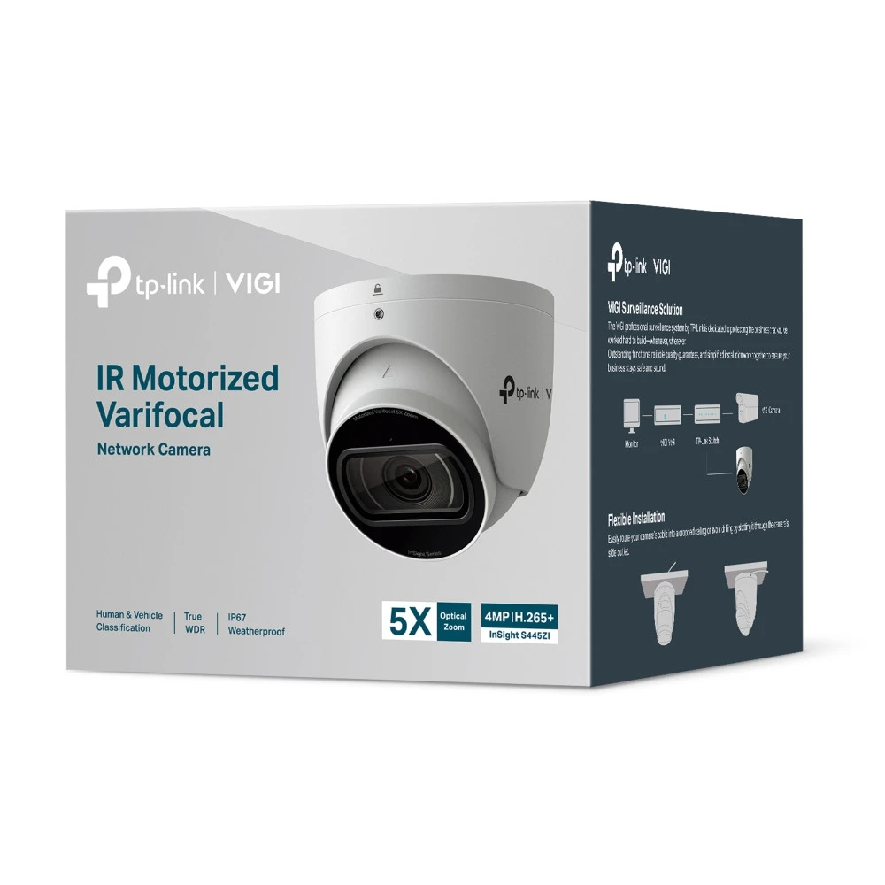 IP видеокамера TP-Link InSight S445ZI InSight S445ZI(UN) Сферическая, Уличная, Проводная, 2.7 ~ 13.5 мм, 1/2.9", 4 Мп ~ 2688×1520