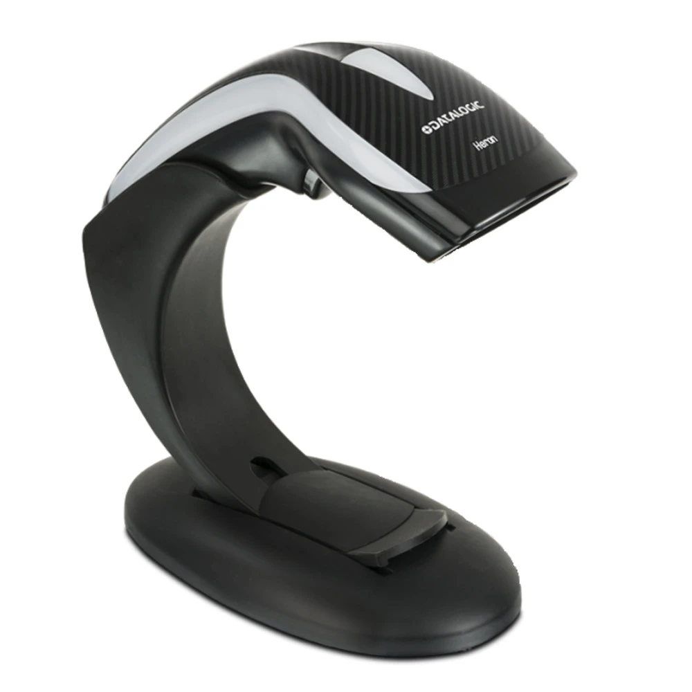 Сканер штрихкода Datalogic Heron HD3130 HD3130-BKK1B Ручной беспроводной, 1D, USB, Черный, С подставкой