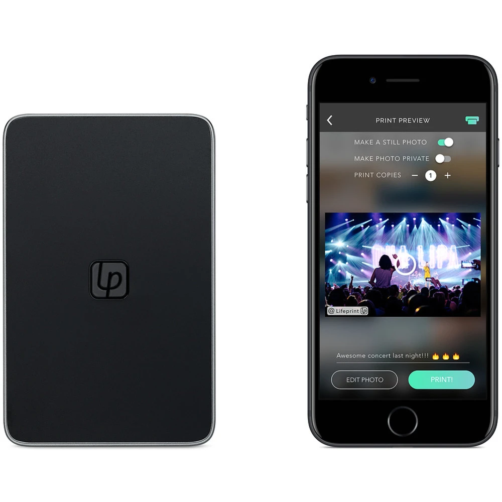 Мобильный принтер Lifeprint LP001-2 A8, Сублимационный, Цветной, Интерфейс USB, Интерфейс Bluetooth