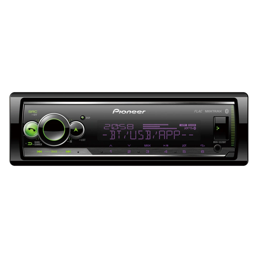 Pioneer Автомагнитола MVH-S520BT 1DIN 4x50Вт