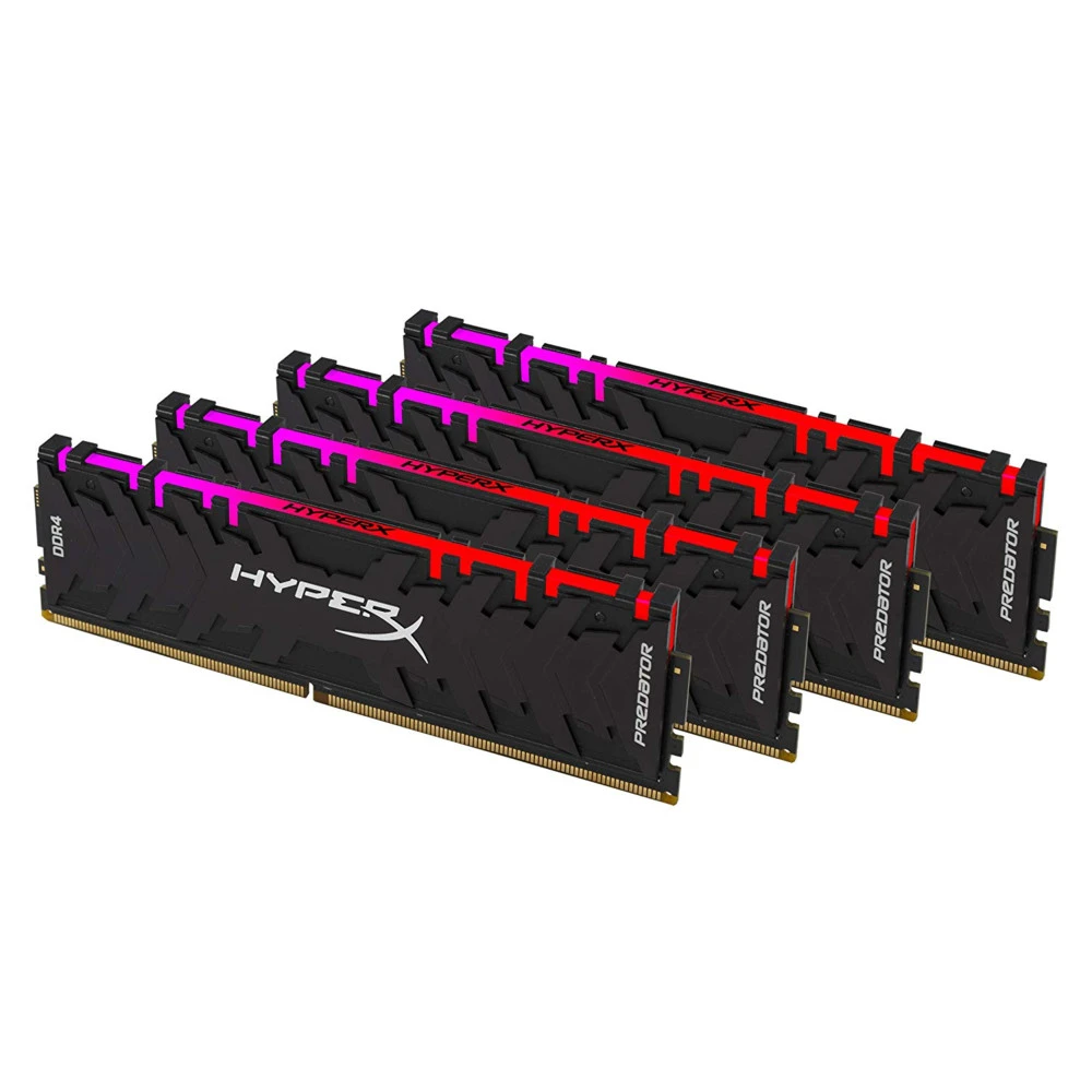 ОЗУ Kingston HyperX Predator DDR4 RGB 64GB Kit HX430C15PB3AK4/64 DIMM, DDR4, 64 Гб (4 х 16 Гб), 3000 МГц