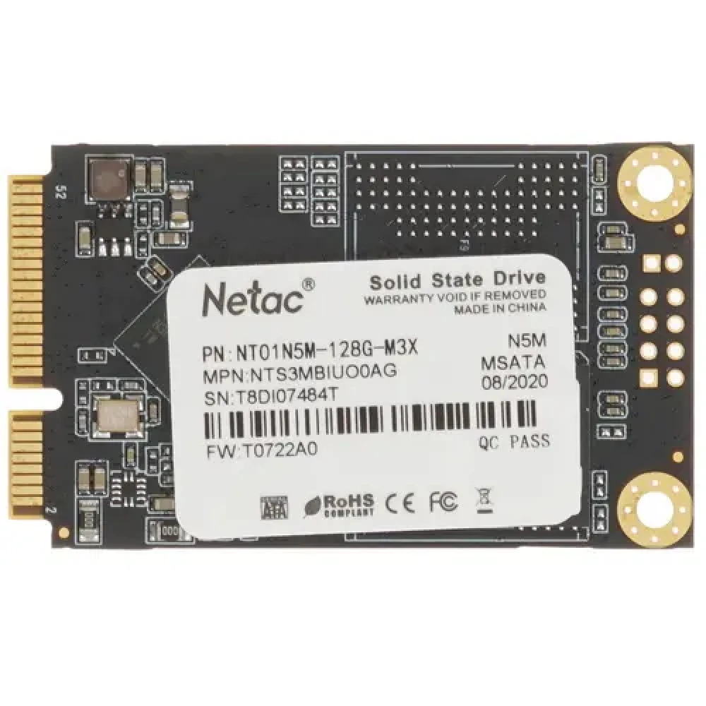 Жесткий диск Netac N5M NT01N5M-128G-M3X SSD (твердотельные), 128 ГБ, M.2, SATA