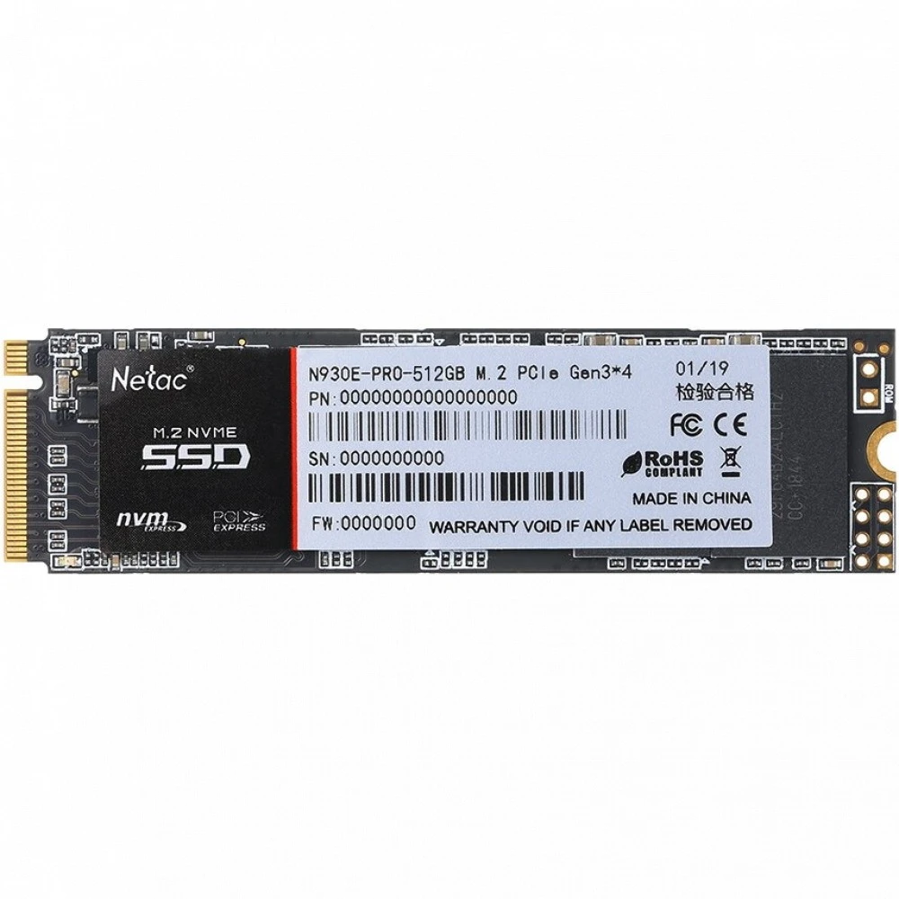 Жесткий диск Netac N930E Pro Series Retail NT01N930E-512G-E4X SSD (твердотельные), 512 ГБ, M.2, PCIe