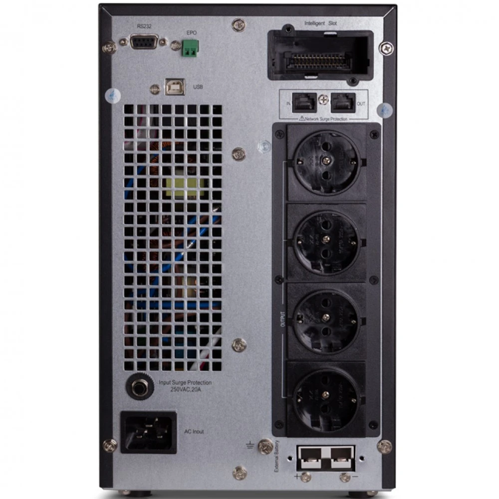Источник бесперебойного питания SVC PTS-3KLS/A2 Двойное преобразование (On-Line), Напольный (Tower), 3000 ВА, 2700 Вт