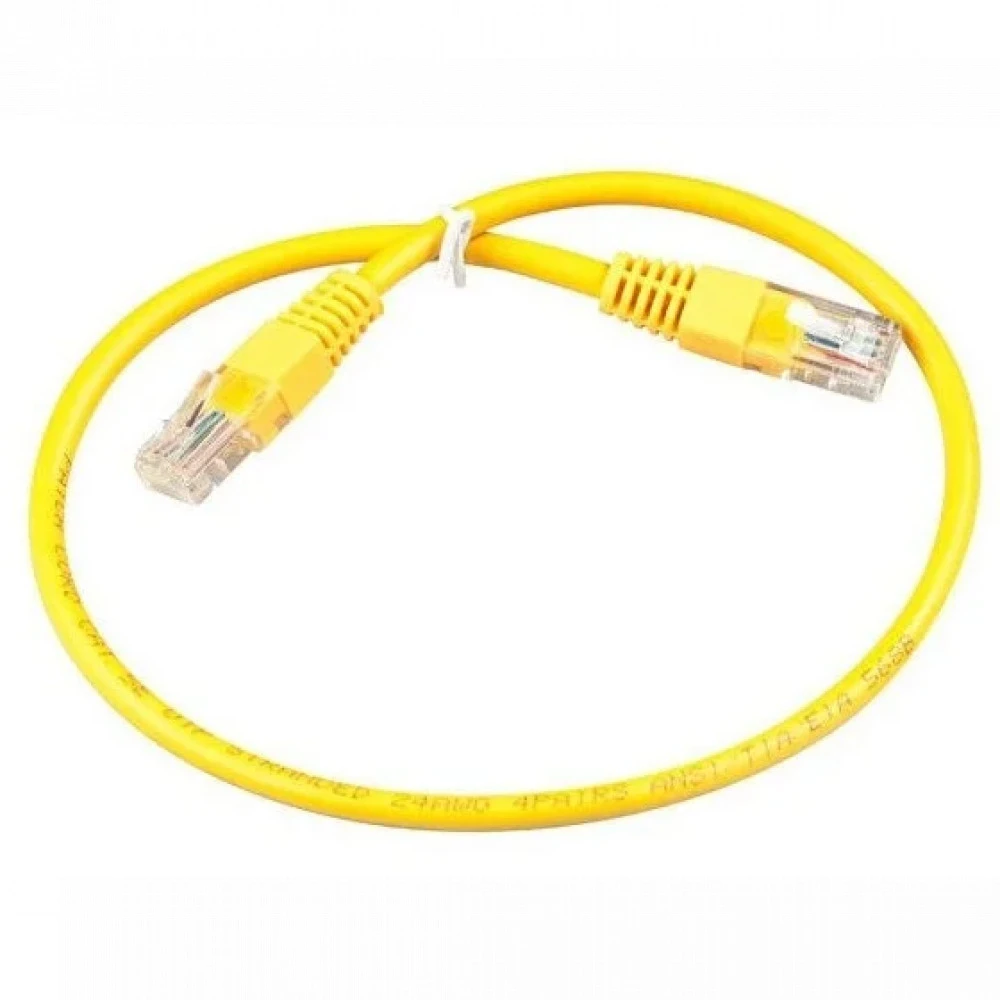 Патч-корд ExeGate UTP-RJ45-RJ45-5e-1M-YL EX258671RUS