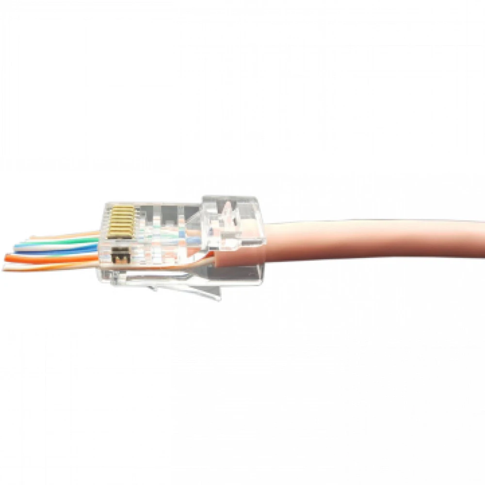 Коннектор Hyperline Разъем легкой оконцовки RJ-45 (8P8C) под витую пару PLEZ-8P8C-U-C6-100