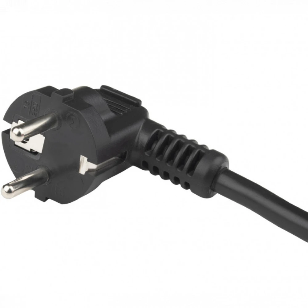 Опция для ИБП Hyperline Кабель питания (Schuko+C19) (3x1.5) 16A угловая вилка 5м PWC-IEC19-SHM-5.0-BK