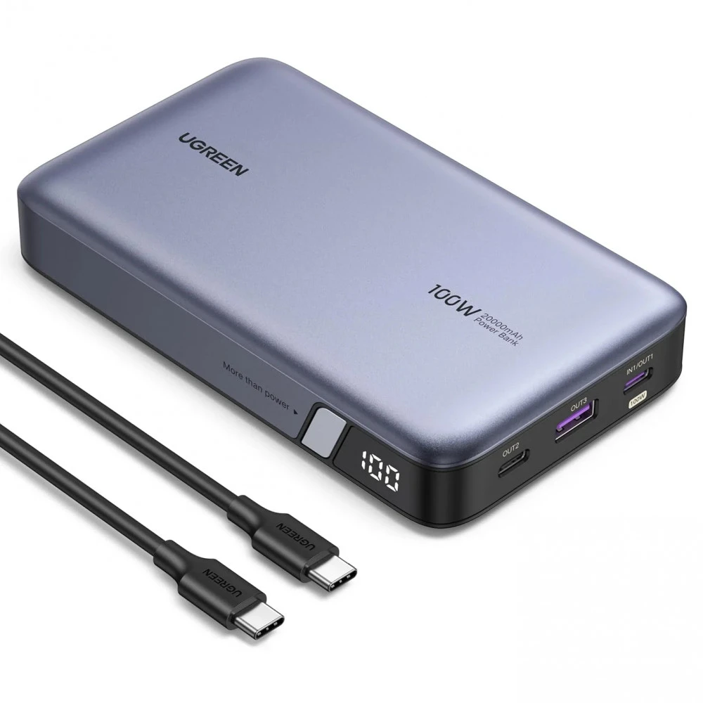 Внешний аккумулятор (Power Bank) UGREEN PB720 25188 20000 мАч, Серый