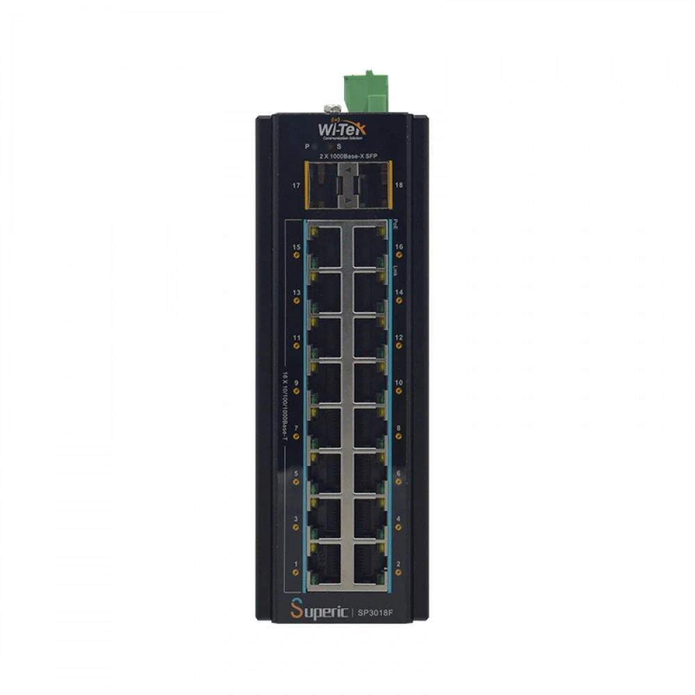 Коммутатор Wi-Tek SP3018F 1000 Base-T (1000 мбит/с), 2 SFP порта