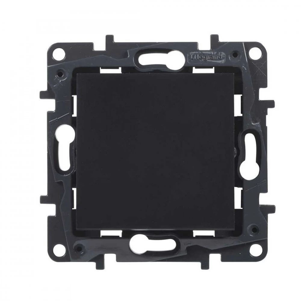 Legrand Переключатель одноклавишный Niloe Step 10А авт.клеммы Чёрный 863506