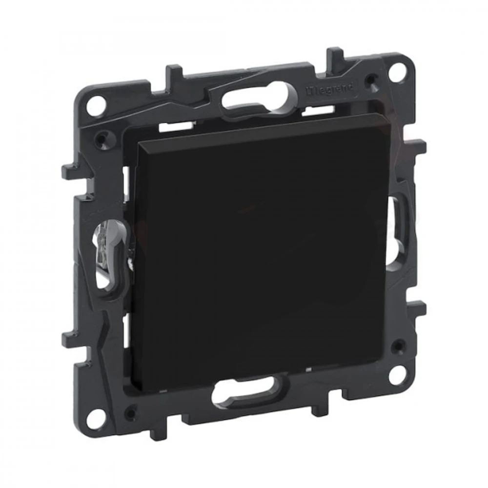 Legrand Переключатель одноклавишный Niloe Step 10А авт.клеммы Чёрный 863506