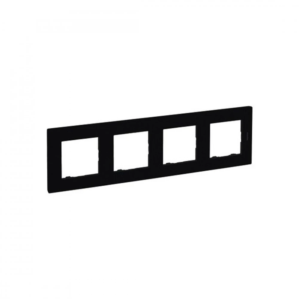 Legrand Рамка 4-постовая Niloe Step Чёрный 863594