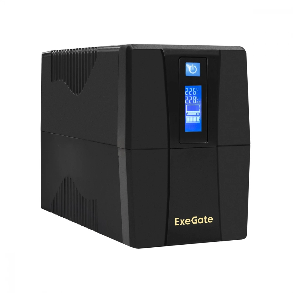 Источник бесперебойного питания ExeGate SpecialPro Smart LLB-600.LCD.AVR.4C13.RJ.USB EP285579RUS Линейно-интерактивные, Напольный (Tower), 600 ВА, 360 Вт