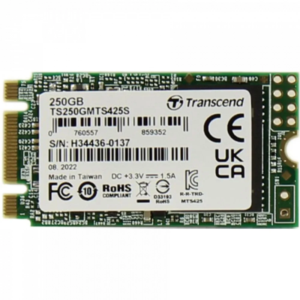 Жесткий диск Transcend 425S TS250GMTS425S SSD (твердотельные), 250 ГБ, M.2, SATA