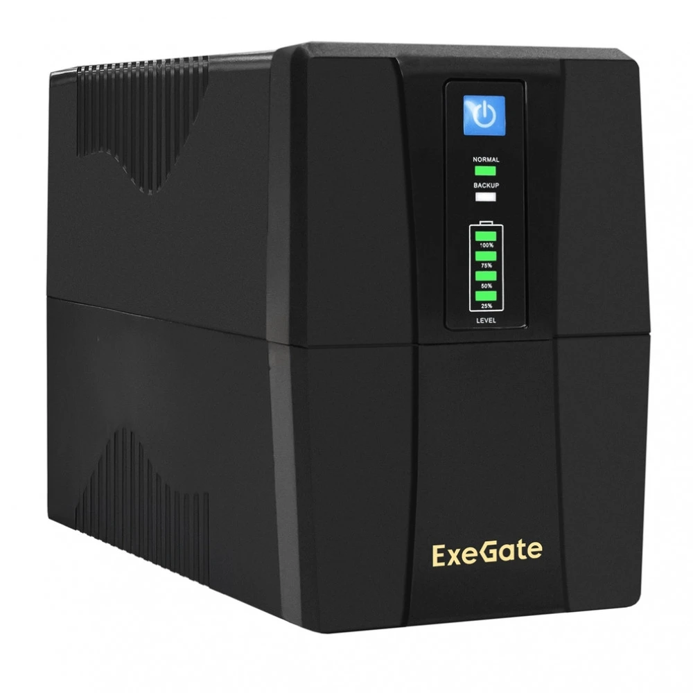 Источник бесперебойного питания ExeGate Power Back BNB-1000.LED.AVR.2SH EX292785RUS Линейно-интерактивные, Напольный (Tower), 1000 ВА, 550 Вт